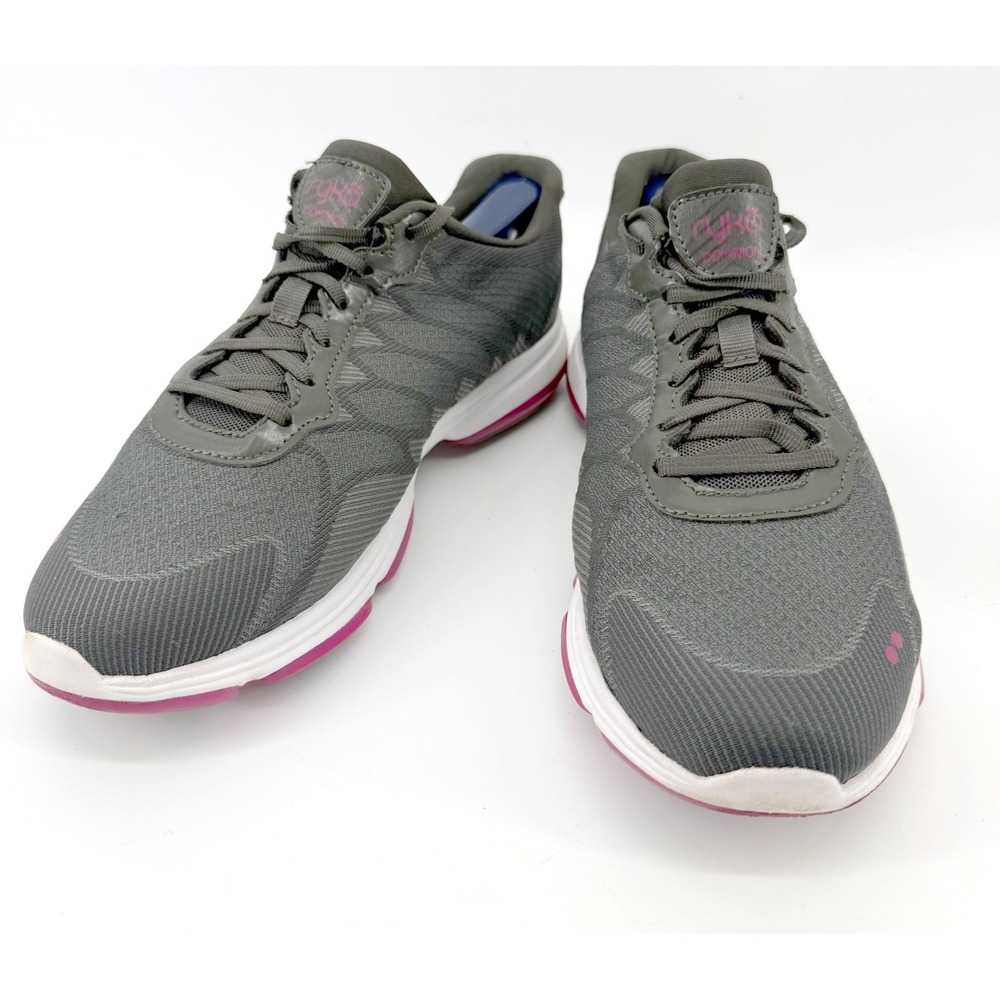 Ryka Dominion Walking Shoes Womens 10W Gray Pink Mesh Lace Up Sneakers Comfort - Picture 2 of 11